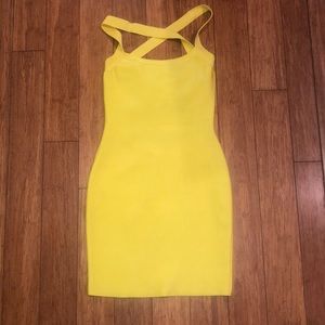 Yellow Bandage Dress Size S / M Hot Miami Styles